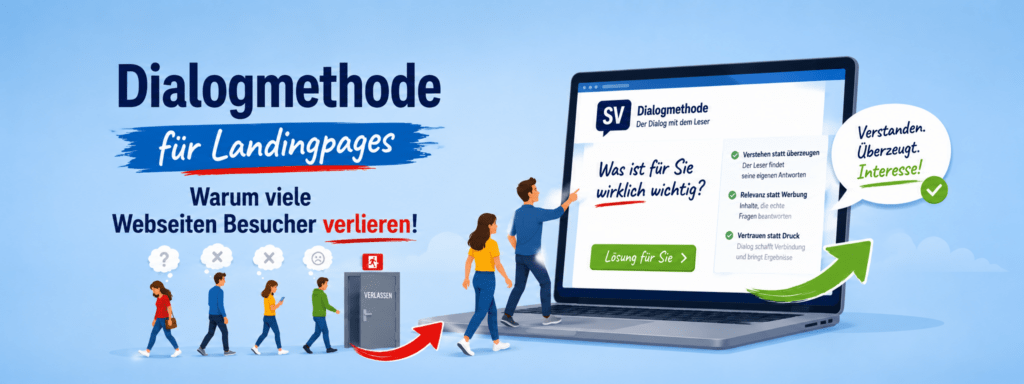 Dialogmethode für Landingpages – Warum viele Webseiten Besucher verlieren